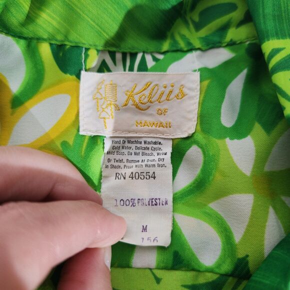 Keliis of Hawaii Hawaiian Shirt Mens Sz M Vtg Retro Bright Colorful Loud 60s 70s - Picture 3 of 8